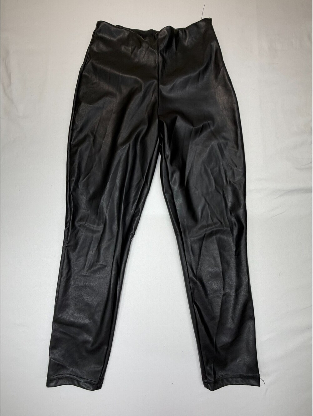Fabletics Women’s Leggings Polyester Pull On Stretch Faux Leather Size S Black